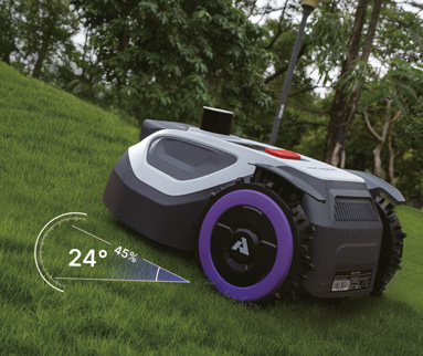 Für anspruchsvolles Gelände gemacht: Der M5 LiDAR bewältigt Steigungen bis 45% (≈ 24°) und überwindet Hindernisse bis 3 cm – ideal bei unebenem Terrain.