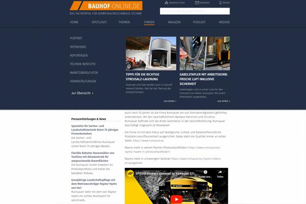Bauhof Online -Das Fachportal für Kommunalmaschinen & Technik