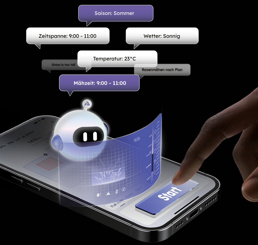 Auf diesem Bild ist das Handy mit der geöffneten App zu sehen.