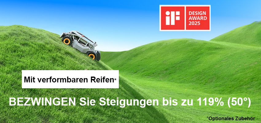 Mowrator S1 4WD Pro (18Ah) Breitreifen-Version