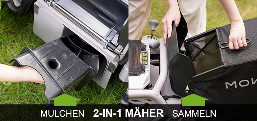 Mowrator S1 4WD Pro (18Ah) Set mit verformbaren Reifen, 100% Steigung