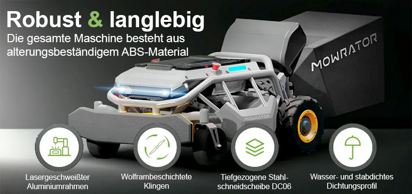 Mowrator S1 4WD Pro (18Ah) Verformbare Reifen-Version, 119% Steigung