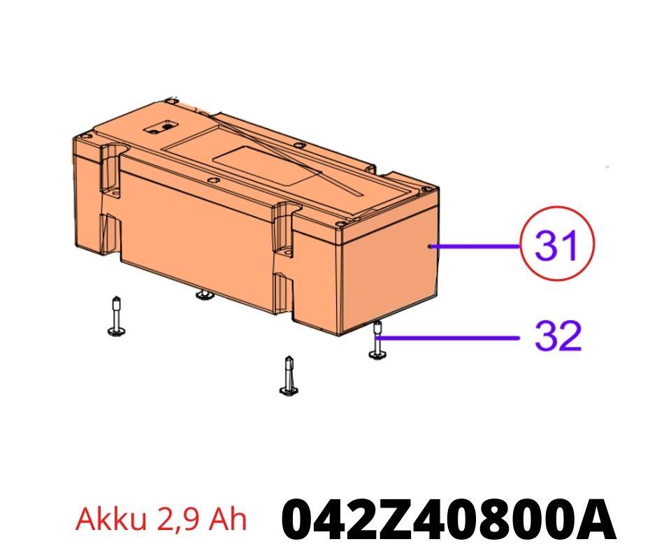 Lithium-Ionen-Akku 25,9 V 2.9/3.45 Ah mit Gehäuse