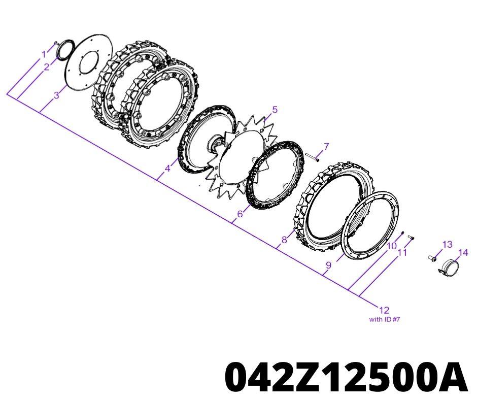 Flex Rubber Antriebsrad mit Reifen