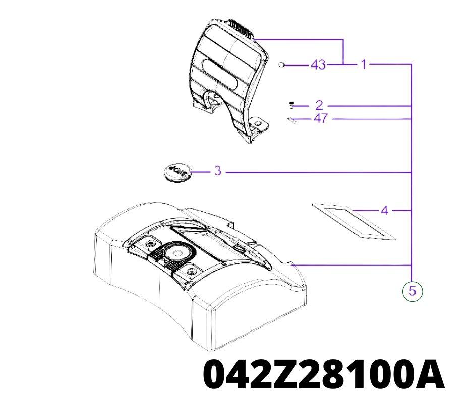 Back Cover Gruppe / Haube komplett LX4/LX6