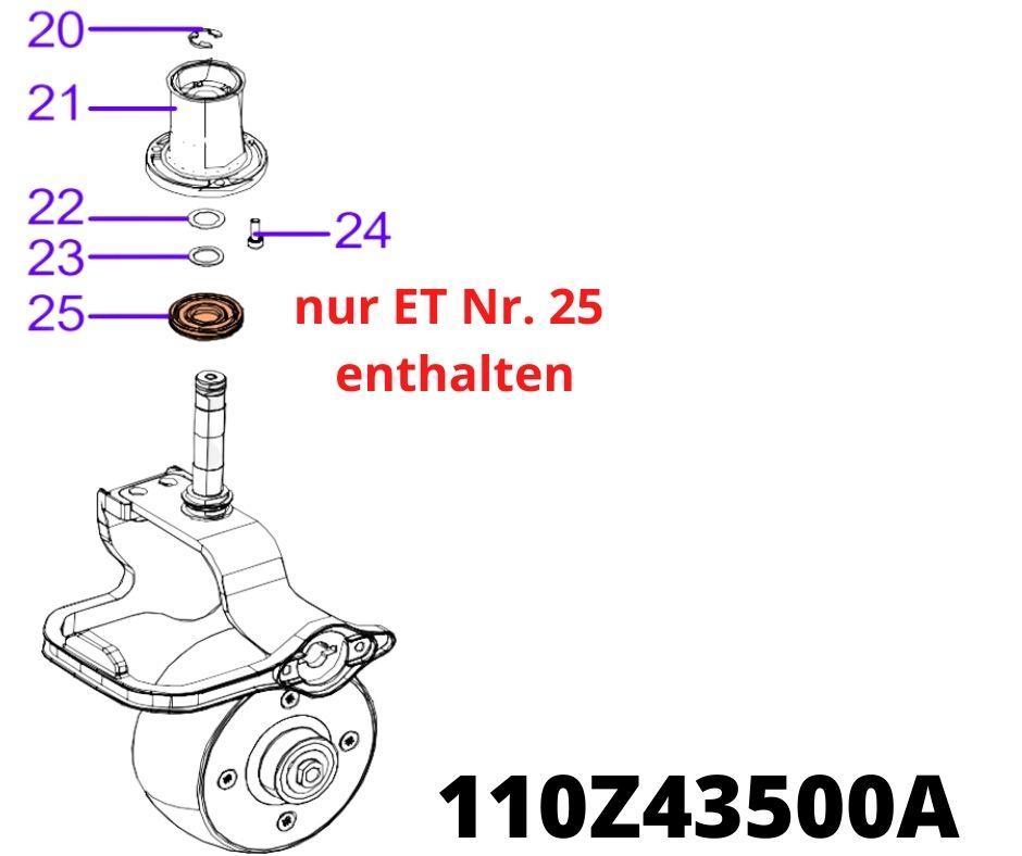 Vorderrad Achse Dichtung/Faltenbalg