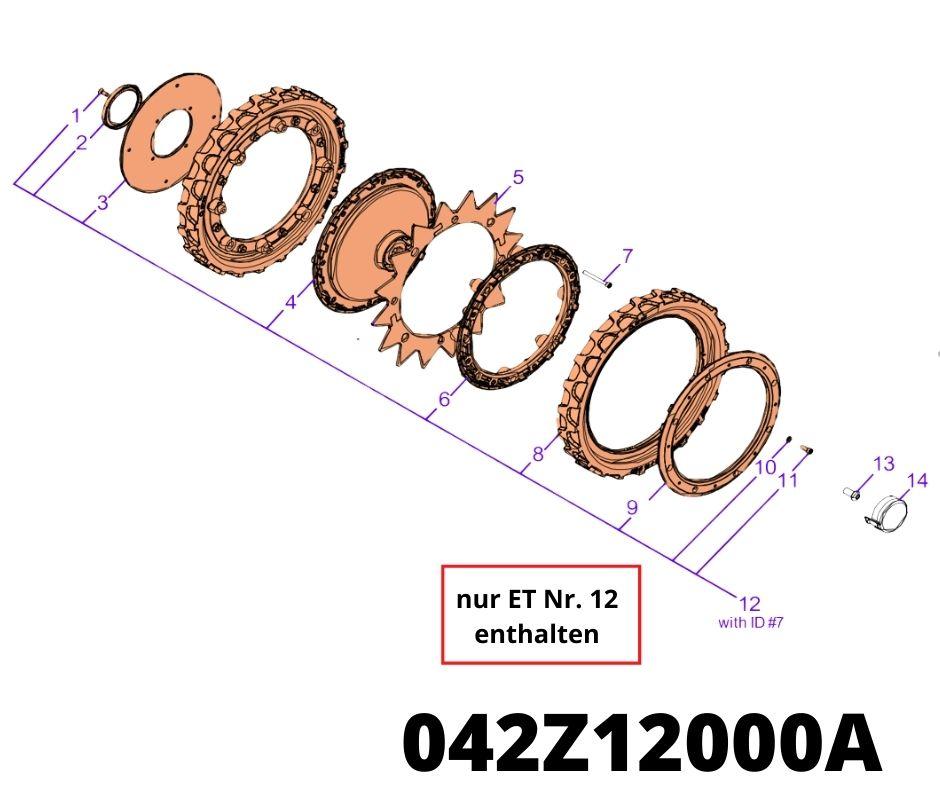 Flex Rubber Antriebsrad mit Reifen