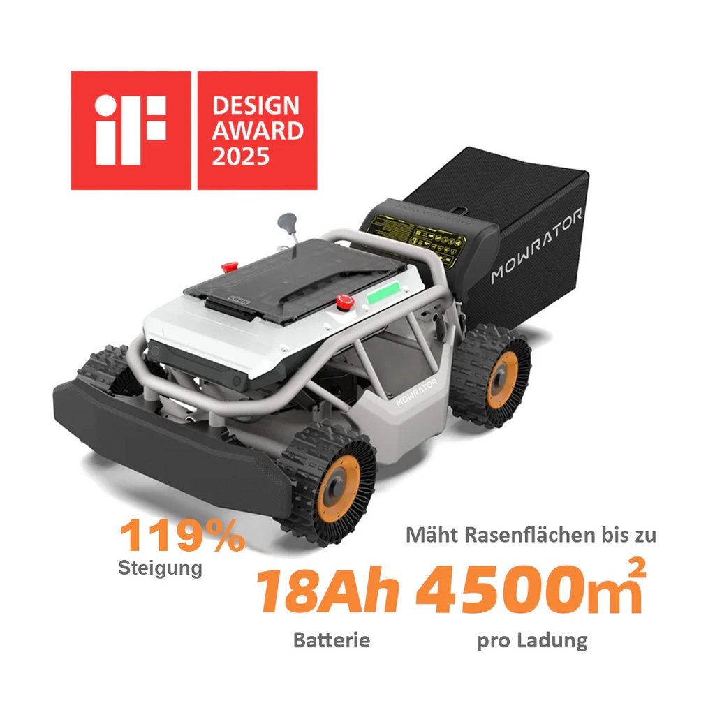 Mowrator S1 4WD Pro (18Ah) Verformbare Reifen-Version, 119% Steigung