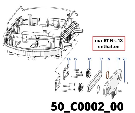 [N250_C0002_00] Getriebedichtung für Wiper Blitz alle Modelle und Tech Serie L6, S6