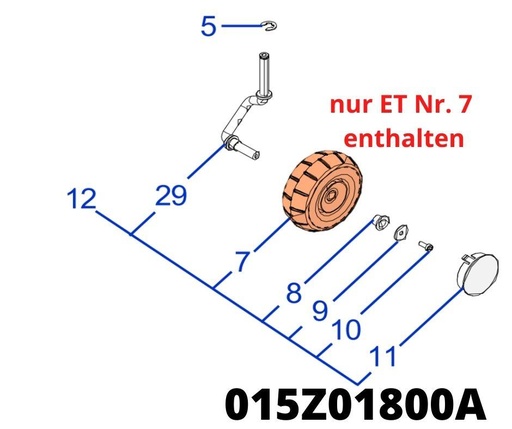 [T2015Z01800A] Tech Next X2 Serie Vorderrad ohne Achse