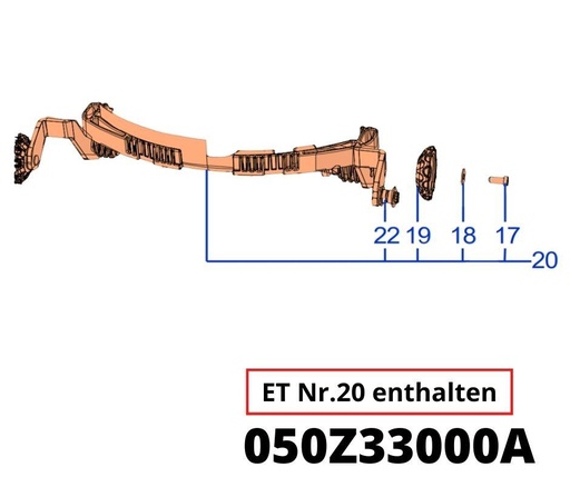 [T2050Z33000A] Stufensensor Rahmen komplett mit Rädern