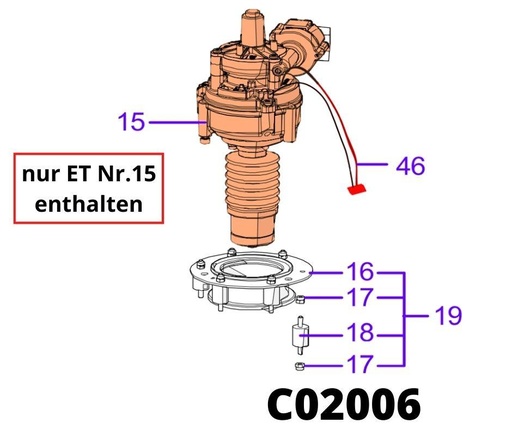 [T2C02006] Messermotor X4/X6 mit elektr. Schnitthöhenverstellung