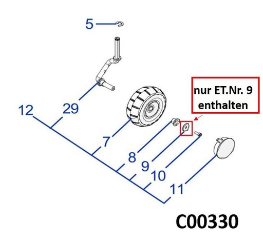 [T2C00330] TECH Next X2 Vorderrad Beilagscheibe