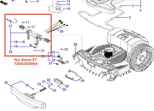 [T2042Z03000A] Front Sensoren Baugruppe