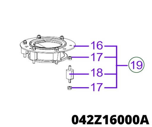 [T2042Z16000A] Mähmotor Puffer Baugruppe