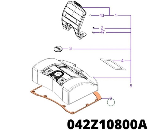 [T2042Z10800A] Back Cover Dichtung X4/X6 Serien