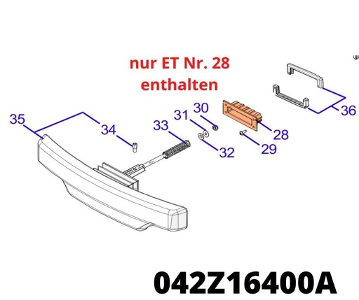 [T2042Z16400A] Front Bumper Schutz