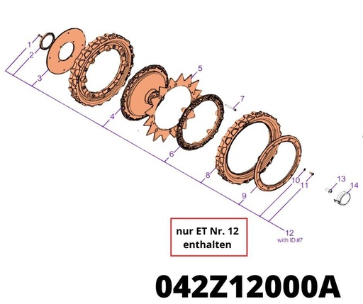[T2042Z12000A] Flex Rubber Antriebsrad mit Reifen