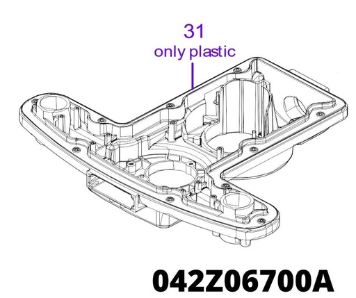 [T2042Z06700A] TECH NEXT X4 Chassi Front