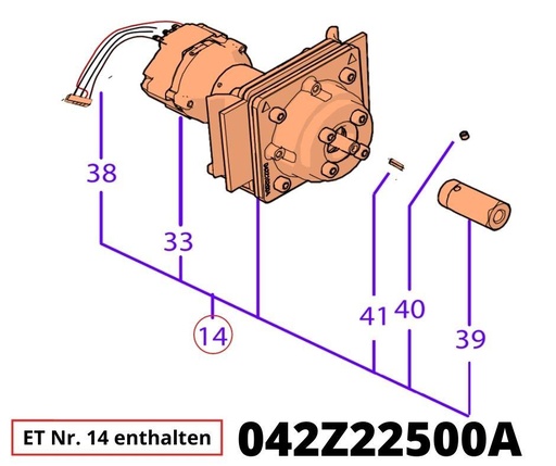 [T2042Z22500A_R] Antriebsmotor X4 / X6 komplett