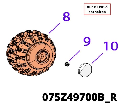 [T2075Z49700C] TECH NEXT Q Antriebsrad
