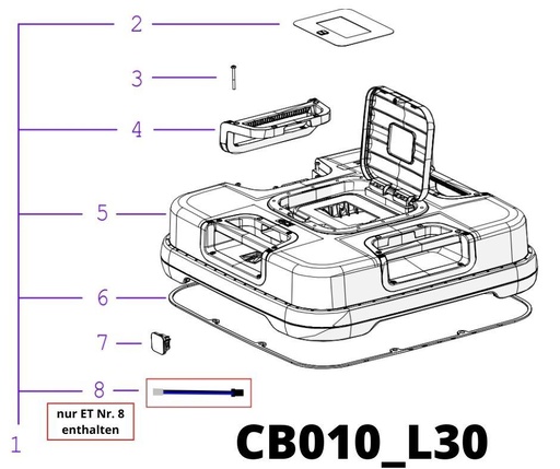 [T2CB010_L30] TECH NEXT Q Regensensor zu Mainboard Kabel