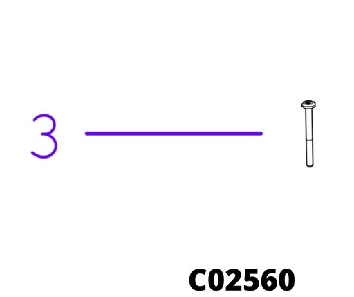 [T2C02560] TECH NEXT Q Schraube Cover Torx M4x45