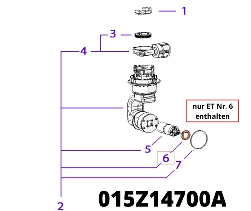 [T2015Z14700A] Antriebsmotor zu Flansch Scheibe - 1 Scheibe