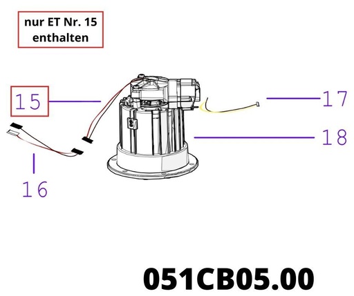 [T2051CB05.00] TECH NEXT Q Mähmotor Mainboard Kabel