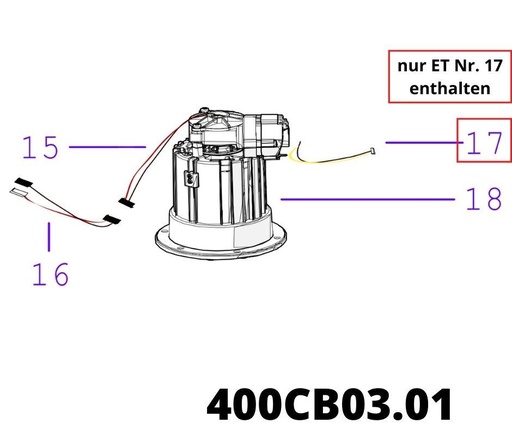 [T2400CB03.01] TECH NEXT Q Mähmotor Höhenverstellung Kabel