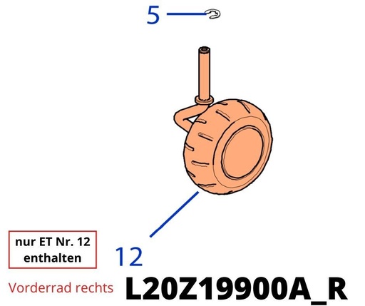 [T2L20Z19900A_R] Tech Next X2 Serie Vorderrad rechts Satz komplett NEU ab 22-03