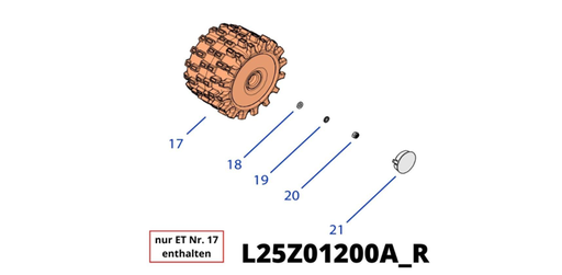 [T2L25Z01200A_R] Tech Antriebsrad Gummi