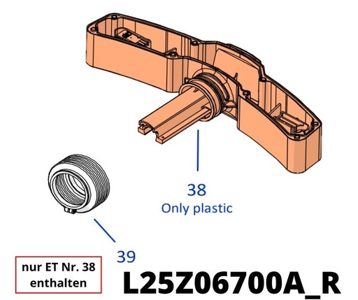 [T2L25Z06700A_R] TECH NEXT X 2.5 Stoßsensor Body leer