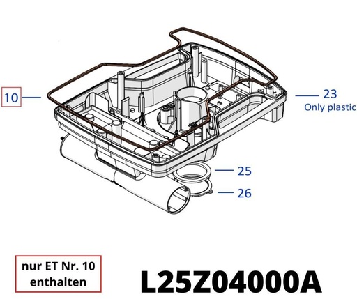 [T2L25Z04000A] TECH NEXT X 2.5 Chassis Dichtung