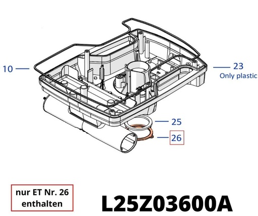 [T2L25Z03600A] TECH NEXT X 2.5 Chassis Mähwerk Ring