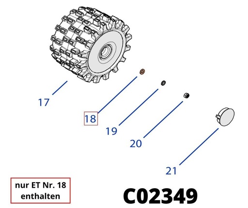 [T2C02349] Antriebsrad Beilagscheibe