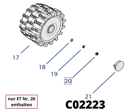 [T2C02223] Antriebsrad Mutter