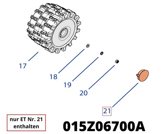 [T2015Z06700A] Antriebsrad Radkappe