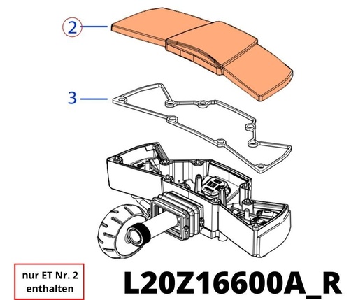 [T2L20Z16600A_R] TECH NEXT X2 ZR Stoßsensor Abdeckung