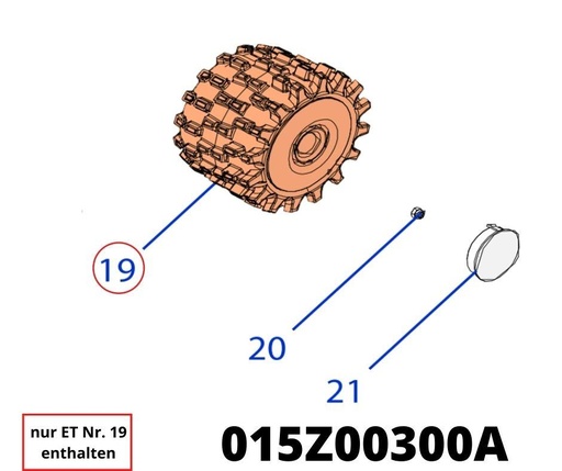 [T2015Z00300A] Antriebsrad Gummi - ersetzt durch L20Z02400A
