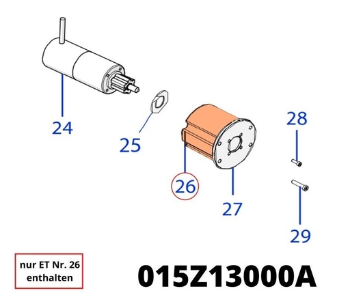 [T2015Z13000A] Antriebsmotor Manschette Gewicht