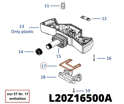 [T2L20Z16500A] TECH NEXT X2 ZR Ladekontakte Adapter Dichtung