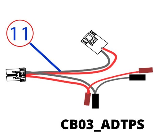 [T2CB03_ADTPS] TECH NEXT Pro 35i Adapterkabel Buchse für Akkus mit HR5 Stecker