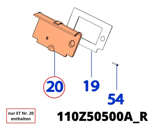 [T2110Z50500A_R] Display Abdeckung Cover für Pro Tech 25