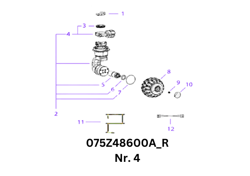 [T2075Z48600A_R] Tech Q Motor Lenkung