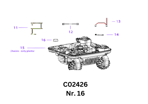 [T2C02426] TECH Q Manschette für Antriebsrad Arm komplett)