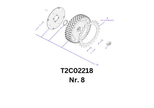 [T2C02218] Schraube Reifen an Antriebsrad X4/X6 Modelle