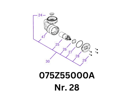 [T2075Z55000A] 4WD Antriebsmotor Flansch