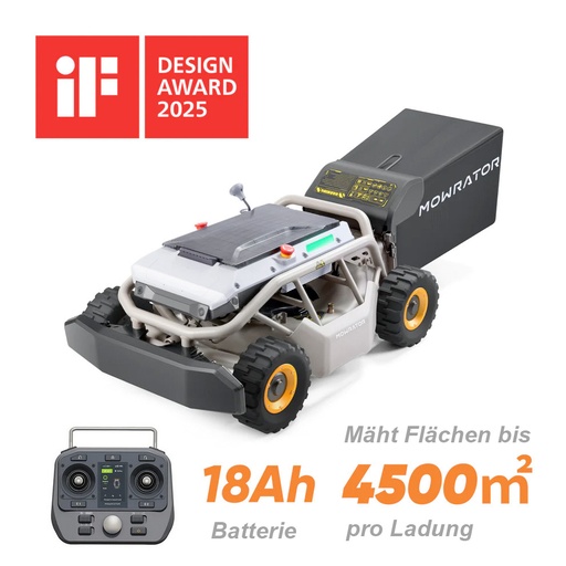[M-S1-4WD18B] Mowrator S1 4WD Pro (18Ah) Breitreifen-Version, 85% Steigung